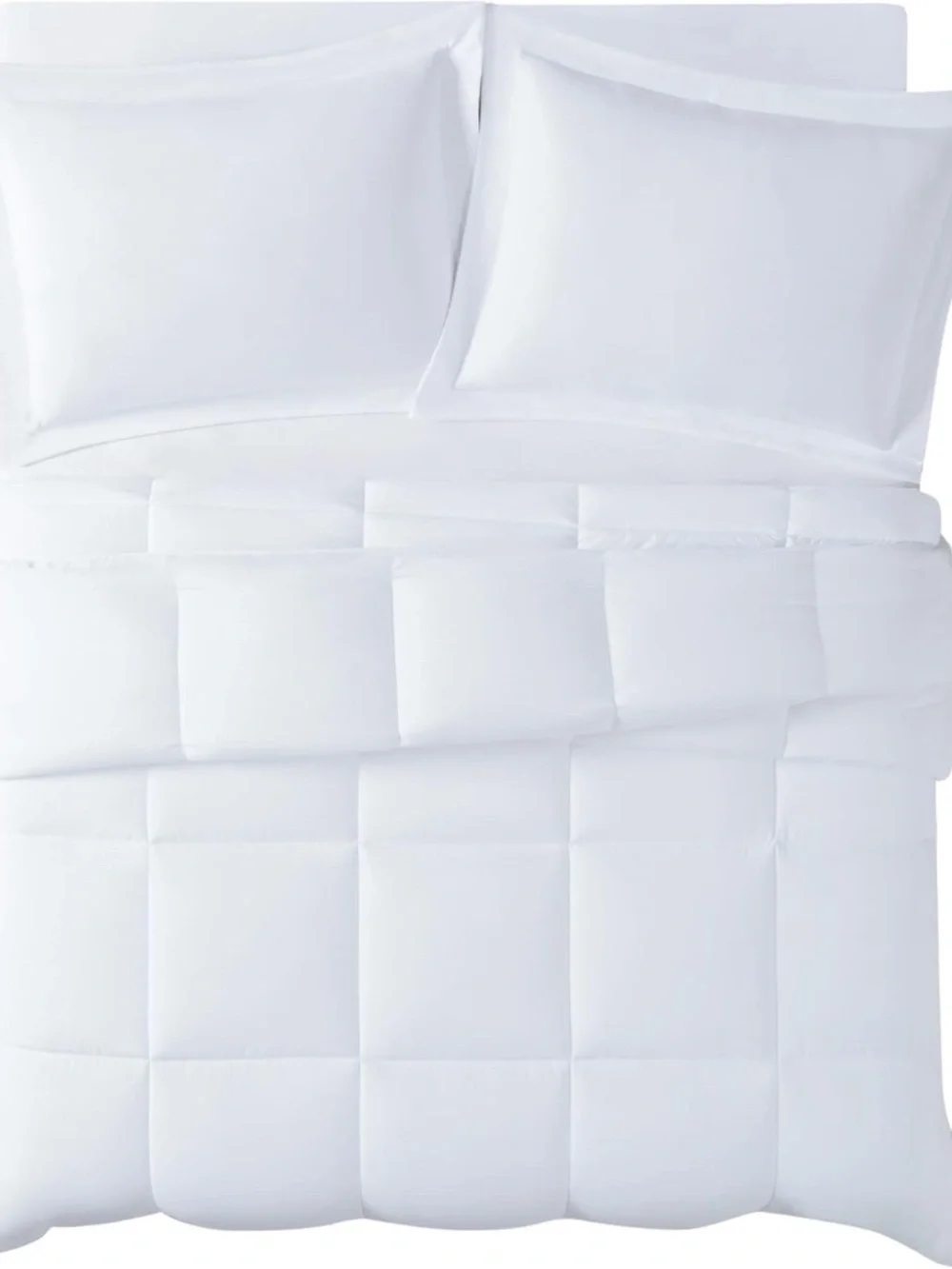 Truly Calm Comforter Set White Polyester 3-Piece Full/Queen Comforter Set, Solid
